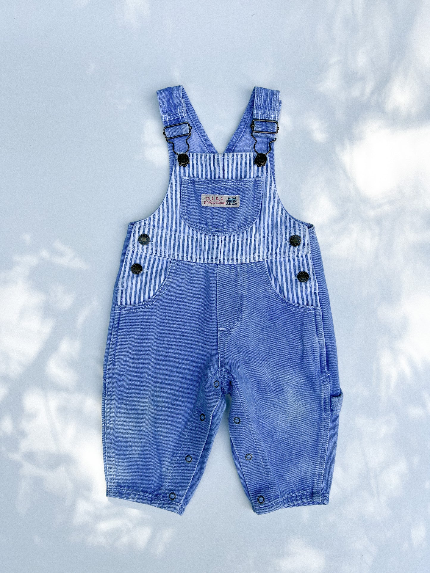 Striped Overalls 6-12M