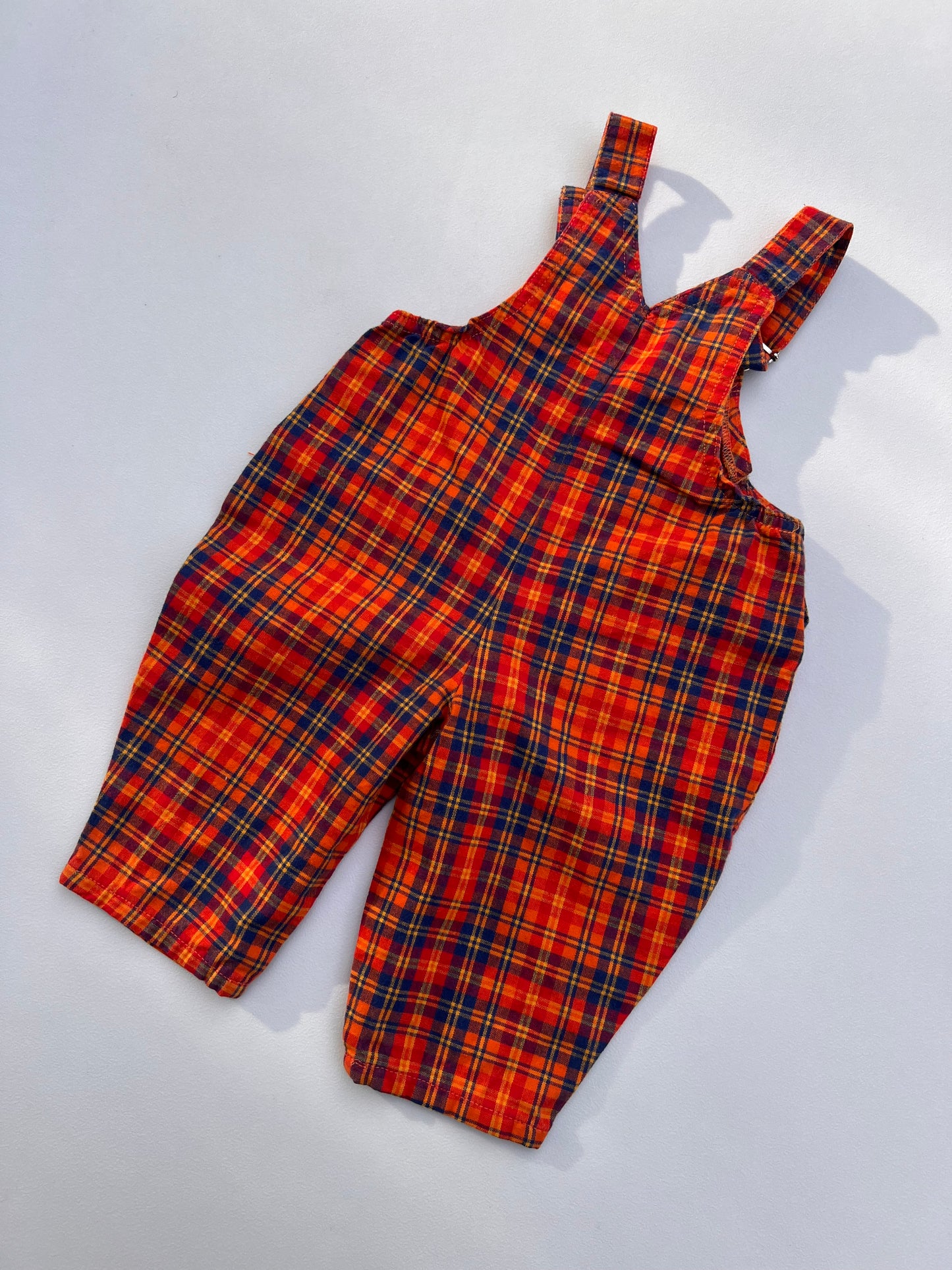 Plaid Overalls 12M