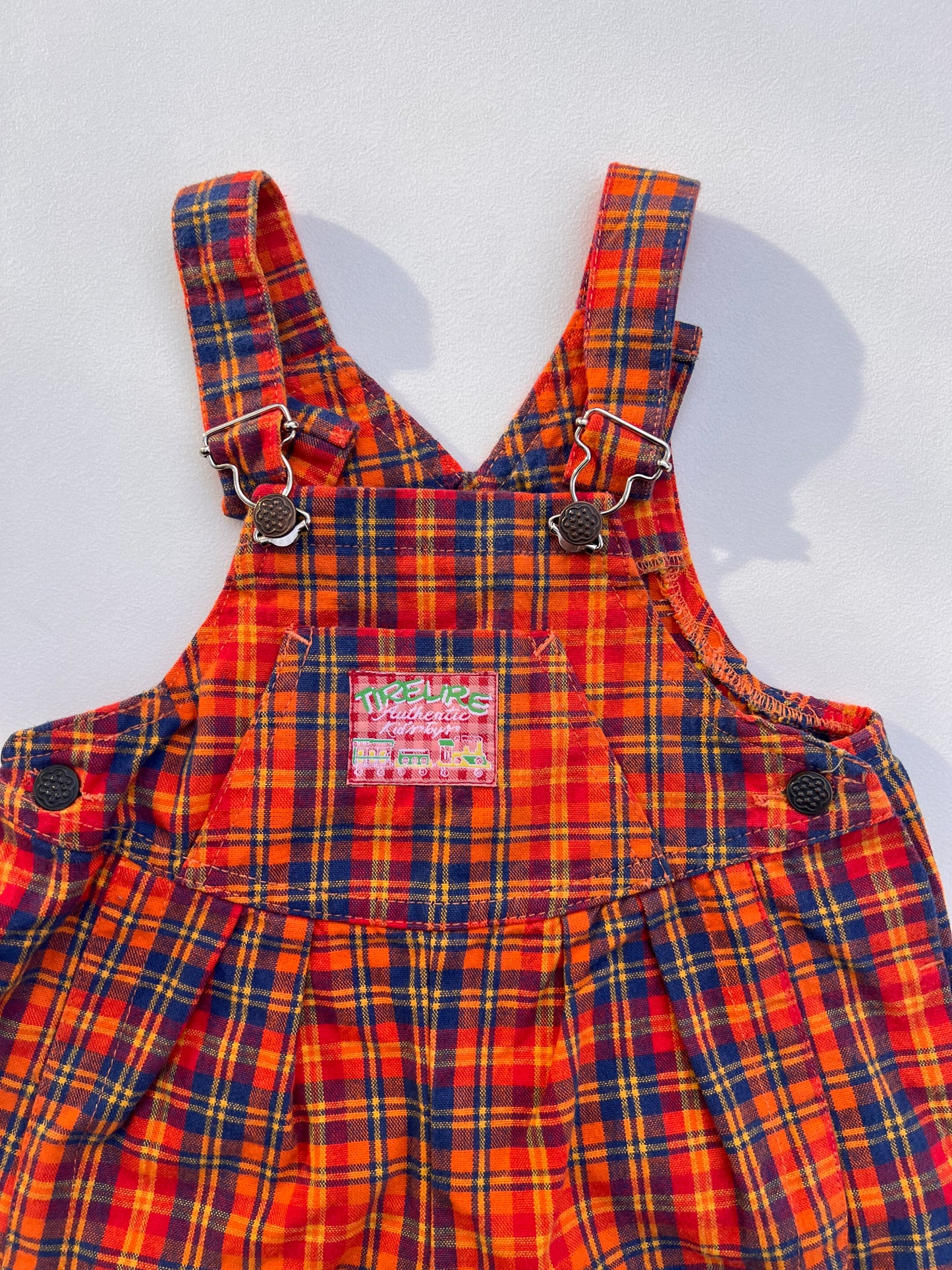 Plaid Overalls 12M