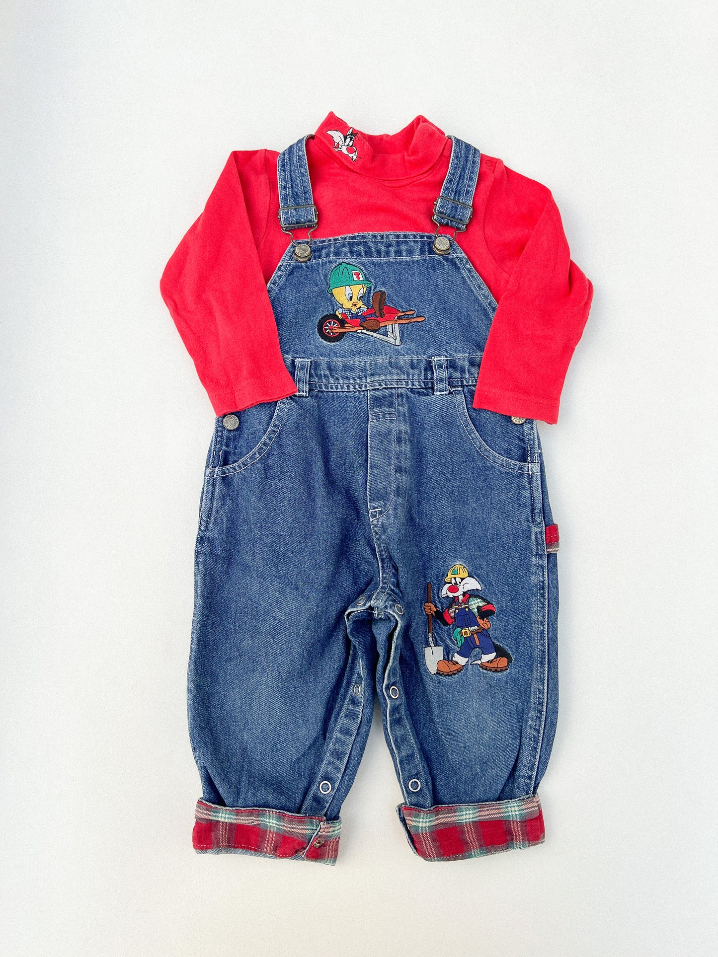 Warner Bros. Overalls + Onesie 24M